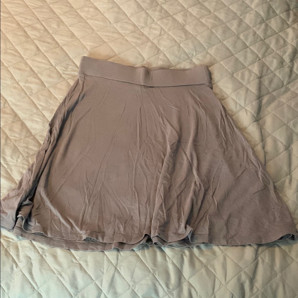 New York & Company Tan Skater Mini Skirt Casual